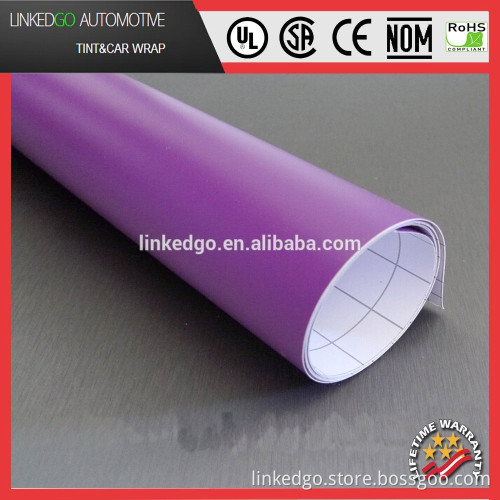 Good Stretchability Vinyl Wrap Wholsale Purple 1.52*30M Self Adhesive Matte Vinyl Wrap Sheets